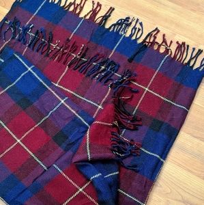 Plaid blanket scarf